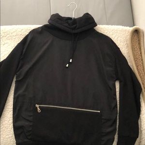 Turtleneck hoodie with front pouch
